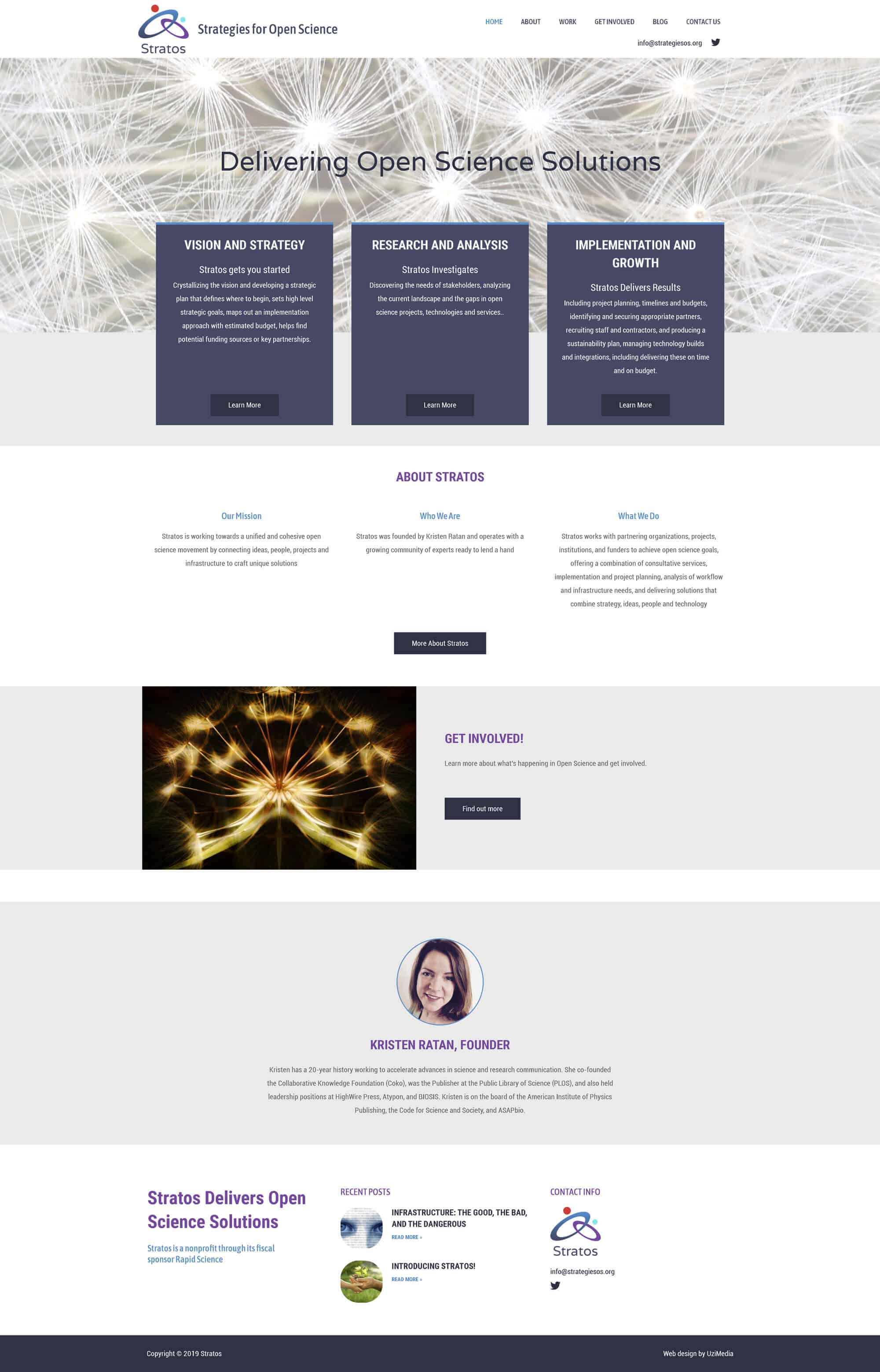 web design in the bay area by uzimedia for Non Profit Organization Stratos Strategies for Open Science